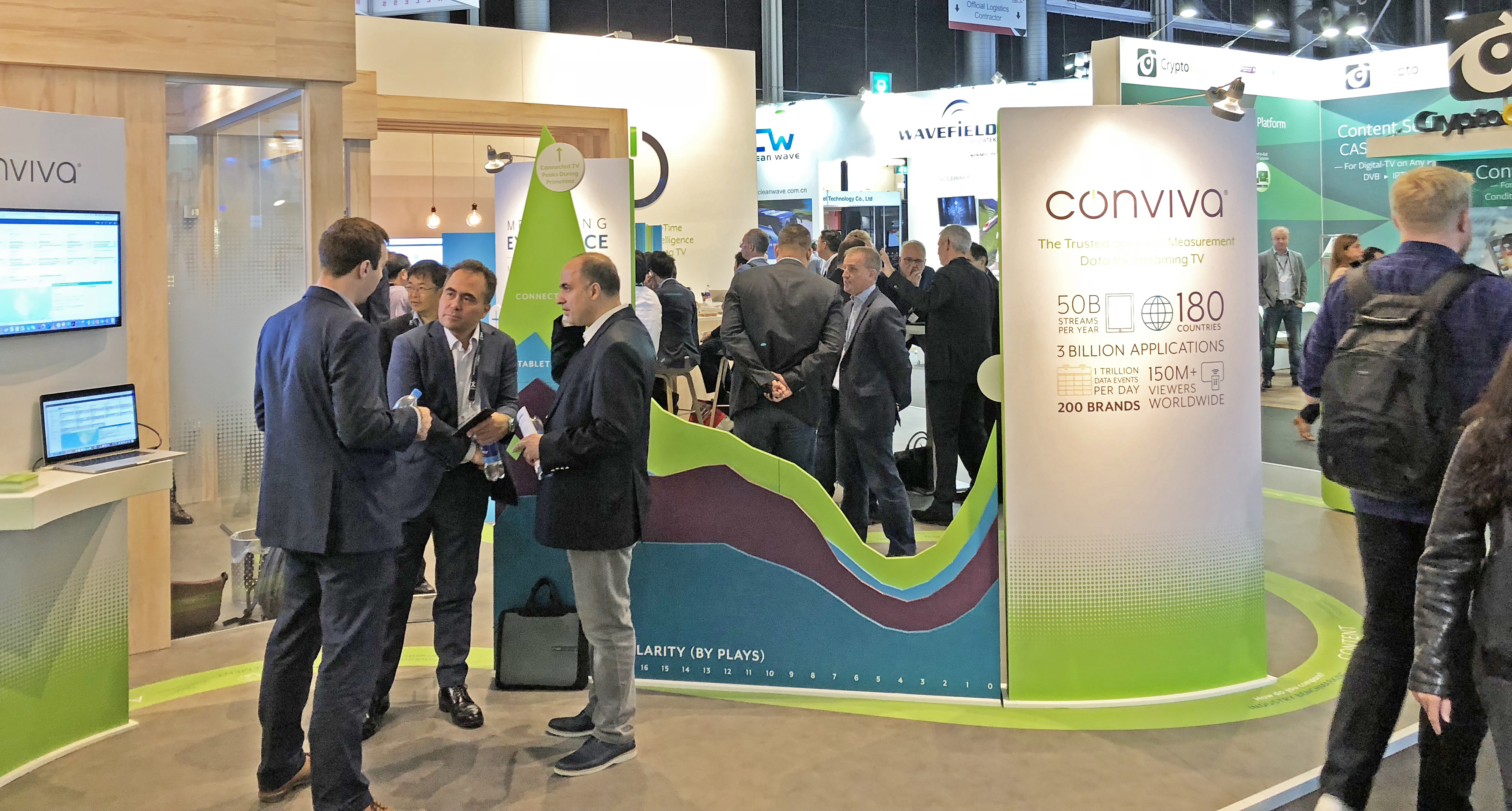 Conviva's Team Interacting With Other Event Participants At IBC 2018