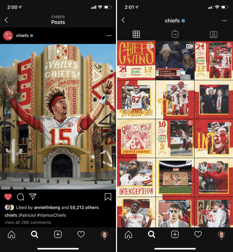 Chiefs Instagram Compile Ig Post With #Vamoschiefs Hashtag