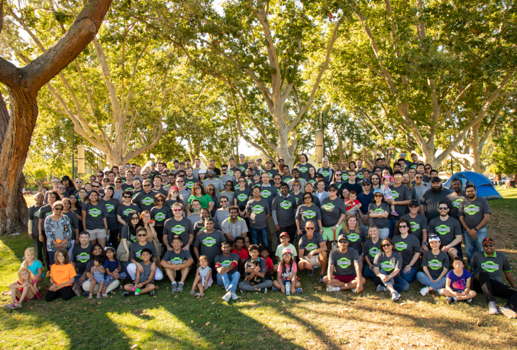 Group Photo Of The Conviva Team And Their Families