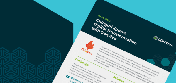 Graphic of Conviva's Case Study with Chingari Sparks