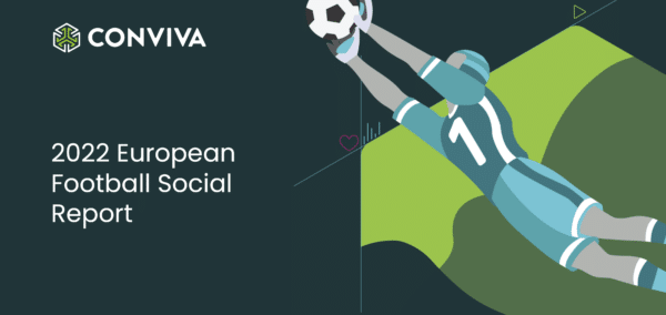 2022 European Football Social Report cover with a football player jumping for the ball in the right hand corner.